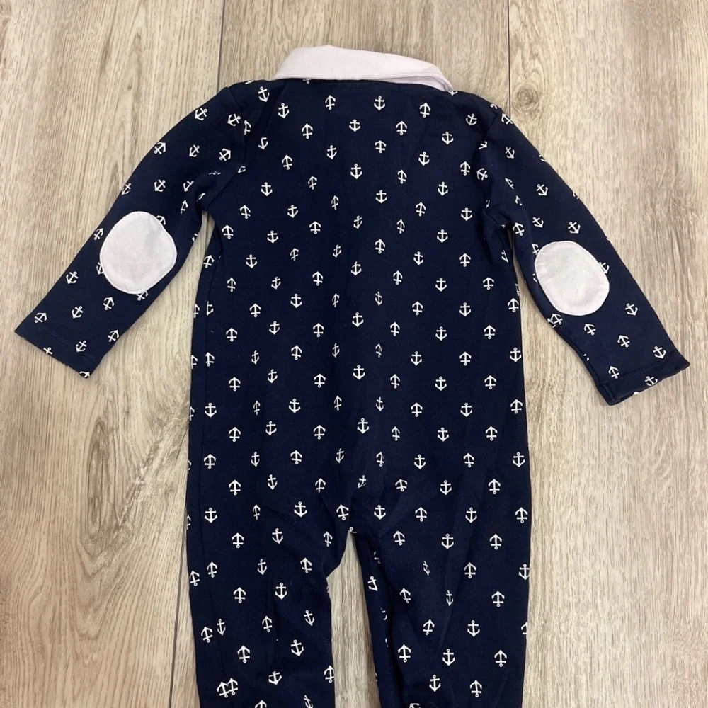 Koala Baby Boutique 6 M Collared Anchor Footed One Piece Outfit
